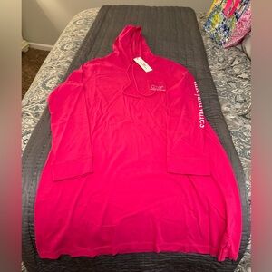 Women’s Vineyard Vines Hooded Swim Coverup Dress - Long Sleeve